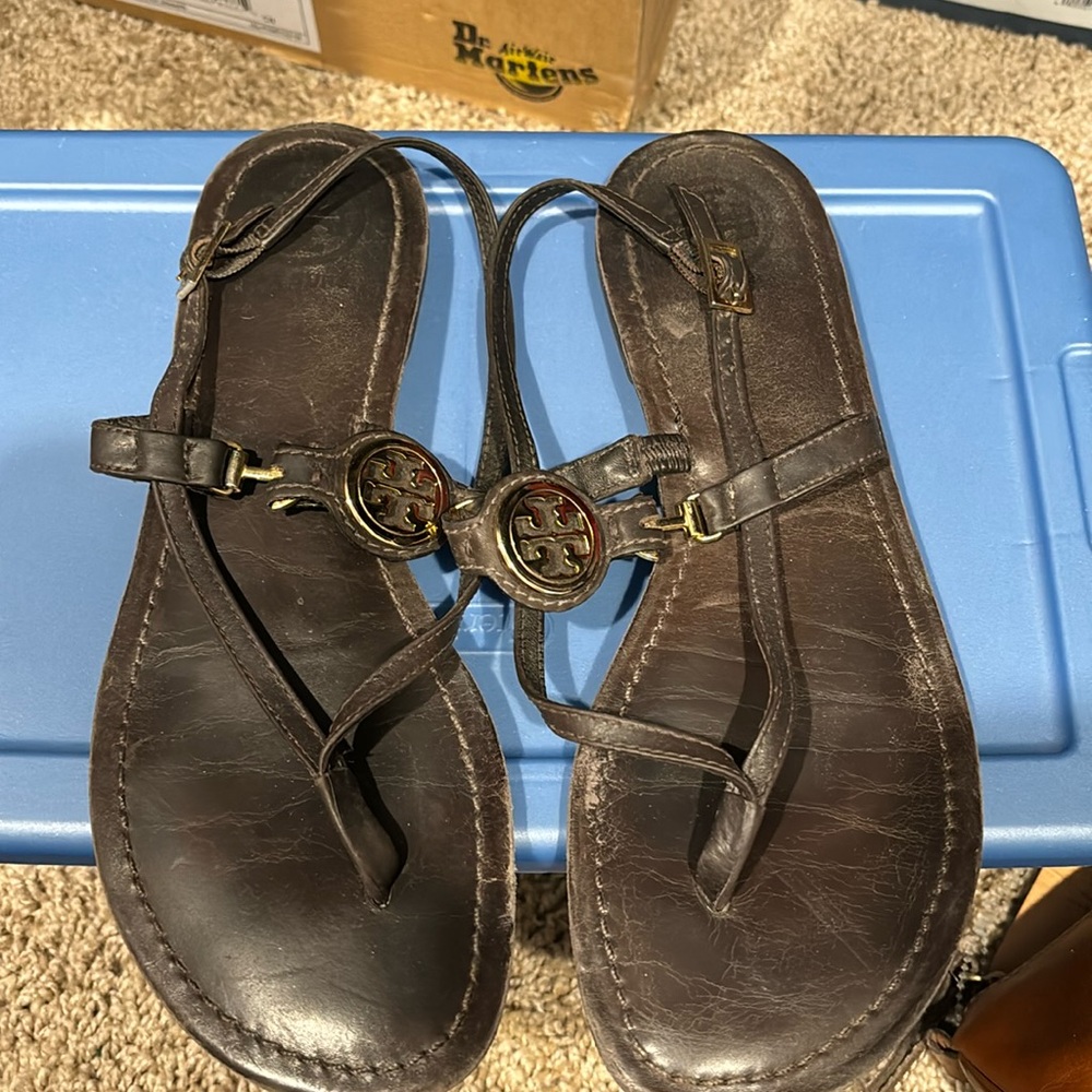 Tory Burch dark brown sandals